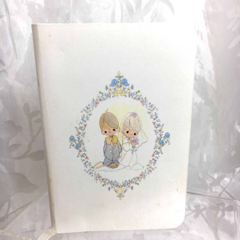 HOLY BIBLE Precious Moments King James  60's Version Wedding Edition EUC Vtg